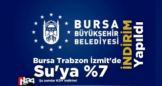 Bursa Büyükşehir’de Suya KDV İndirimi Yapıldı 